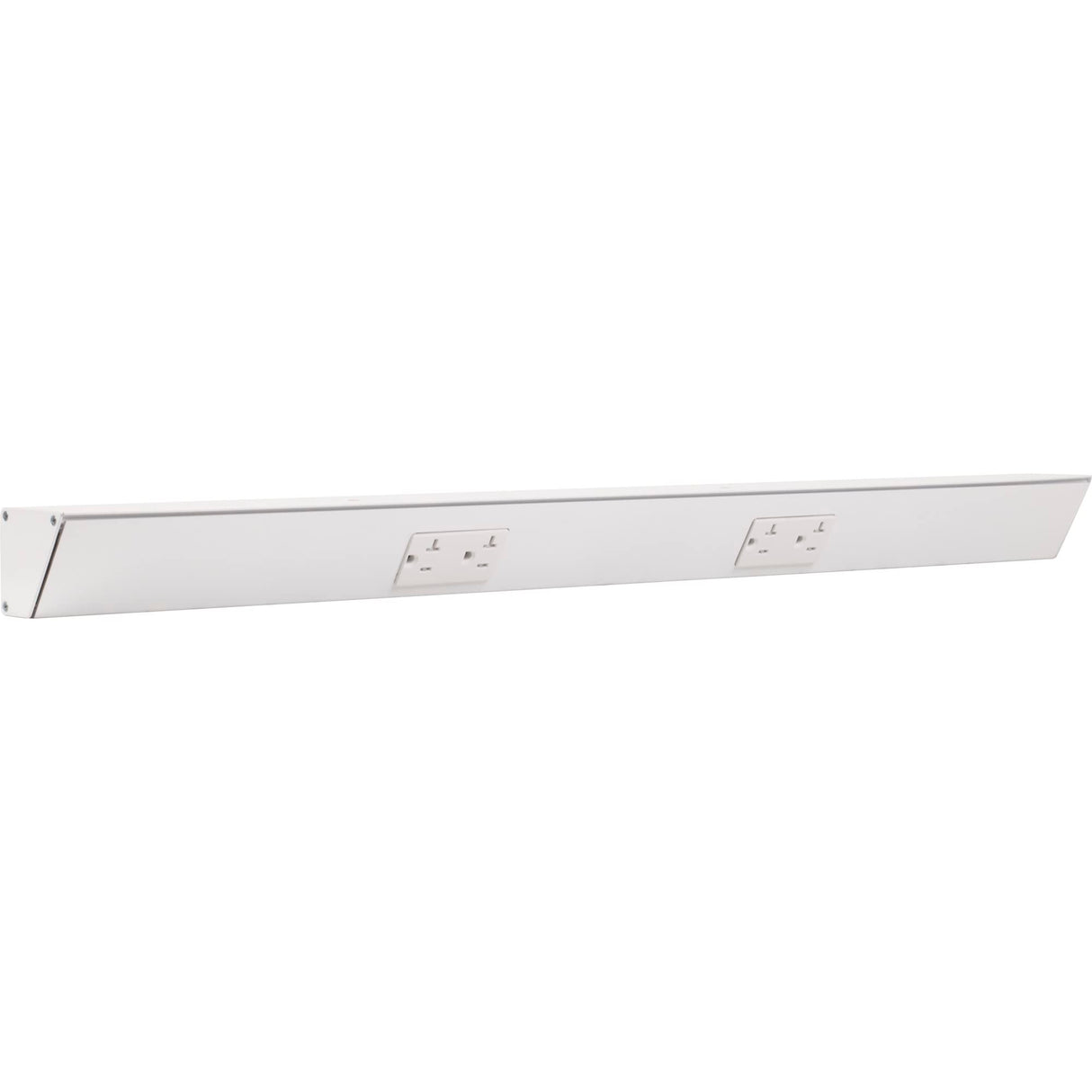 Task Lighting TR30-2WD-P-WT 30" TR Series Angle Power Strip, White Finish, White Receptacles