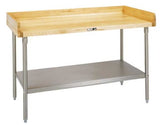 John Boos DNB10 Maple Top Table With Galvanized Legs And Bracing 84x30