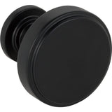 Jeffrey Alexander 171MB 1-1/4" Diameter Matte Black Richard Cabinet Knob