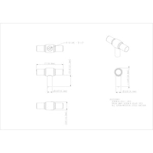 Jeffrey Alexander 885L-MB 2" Matte Black Hayworth Cabinet "T" Knob