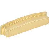 Jeffrey Alexander 141-128BG 128 mm Center Brushed Gold Square-to-Center Square Renzo Cabinet Cup Pull