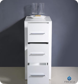 Fresca FST6212WH Fresca Torino 12" White Bathroom Linen Side Cabinet