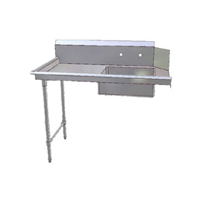 John Boos JDTS-20-60L Stainless Steel Straight Pro-Bowl Soiled Dishtable with Splash, 8