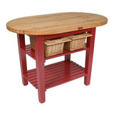 John Boos C-ELIP4830175-2S-BK Eliptical C-Table Kitchen Island Base Finish: Caviar Black, Shelves: 2 Included