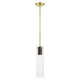 Livex Lighting 1 Light Satin Brass Pendant