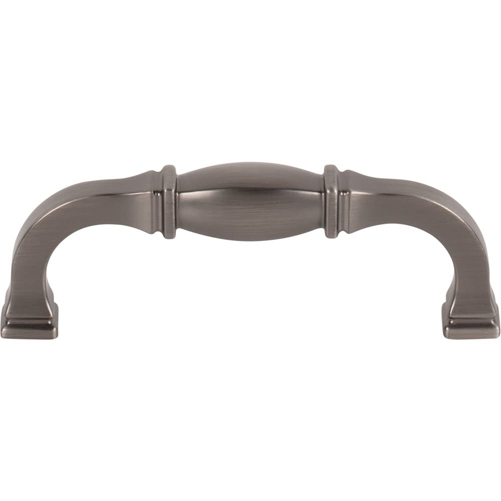 Jeffrey Alexander 278-96BNBDL 96 mm Center-to-Center Brushed Pewter Audrey Cabinet Pull
