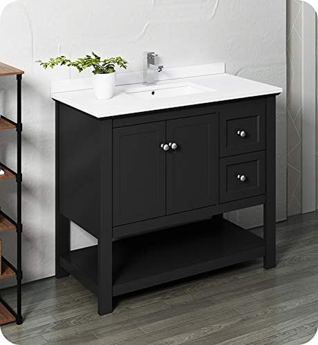 Fresca FCB2340BL-CWH-U Cabinet with Top and Sink