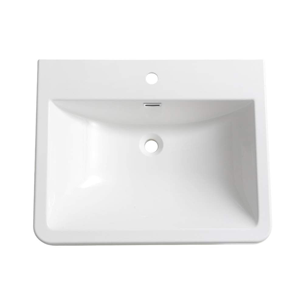 Fresca FVS8525WH Fresca Milano 26" White Integrated Sink / Countertop