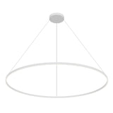 Kuzco PD87172-WH CERCHIO 72" PENDANT WH TEXTURED DOWN ONLY DUO CANOPY 930 TRIAC 120 162W