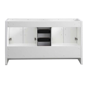 Fresca FCB9460WH-D Fresca Imperia 60" Glossy White Free Standing Double Sink Modern Bathroom Cabinet
