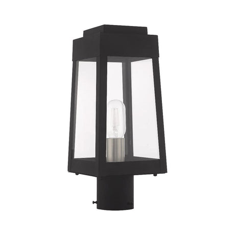 Livex Lighting 20853-07 Oslo - One Light Outdoor Post Top Lantern, Bronze Finish with Clear Glass