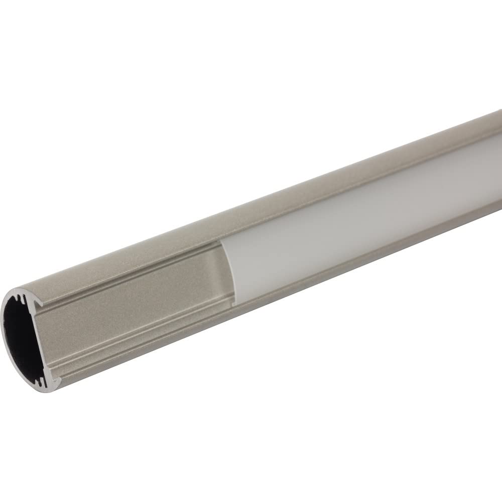 Task Lighting L-0LC-FR-48-SN 48" Lighted Closet Rod Aluminum Profile, Frosted Lens, Satin Nickel