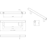 Elements 176DBB 128 mm Center-to-Center Dark Brushed Bronze Naples Cabinet Bar Pull