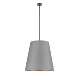 Alora PD311025UBGG CALOR PENDANT 3 LIGHT URBAN BRONZE GRAY LINEN WITH GOLD PARCHMENT