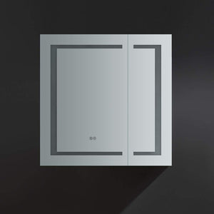 Fresca FMC023030 Fresca Spazio 30" Wide x 30" Tall Bathroom Medicine Cabinet w/ LED Lighting & Defogger