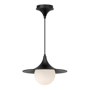 Alora PD525113MBOP FUJI 12" PD MATTE BLACK OPAL GLASS CORD 72 1X60W E26