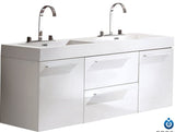 Fresca FCB8013WH Fresca Opulento 54" White Modern Double Sink Cabinet