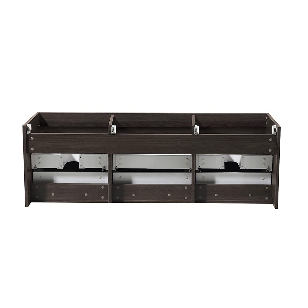 Fresca FCB8041TK Fresca Mezzo 60" Teak Wall Hung Single Sink Modern Bathroom Cabinet