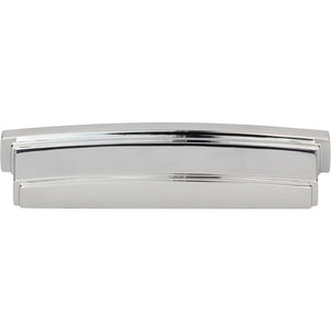 Jeffrey Alexander 141-128PC 128 mm Center Polished Chrome Square-to-Center Square Renzo Cabinet Cup Pull