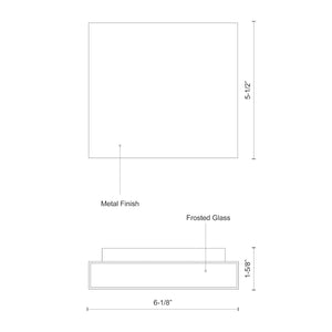 Kuzco AT6606-WH MICA 6" AT White 120V ELV LED 3000K 90CRI 15W
