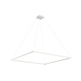 Kuzco PD88160-WH PIAZZA 60" PENDANT WH TEXTURED DOWN ONLY DUO CANOPY 930 TRIAC 120 128W