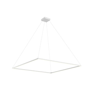 Kuzco PD88160-WH PIAZZA 60" PENDANT WH TEXTURED DOWN ONLY DUO CANOPY 930 TRIAC 120 128W