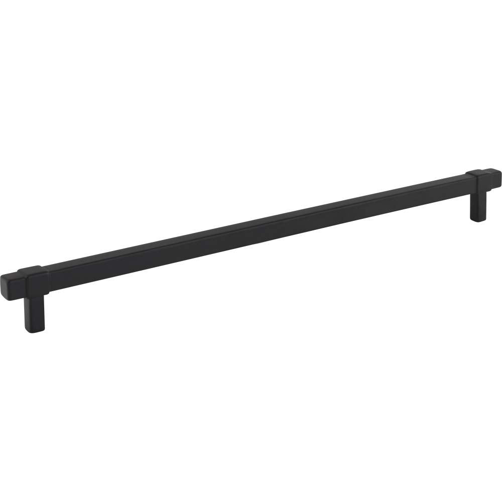 Jeffrey Alexander 293-305MB 305 mm Center-to-Center Matte Black Square Zane Cabinet Pull