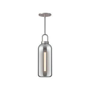 Alora PD401505BNSM SOJI 5" PD BRUSHED NICKEL SMOKED GLASS CORD 72 1X60W E26