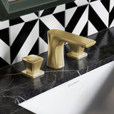 Monaco 8 in. Widespread, 2-Handle, Bathroom Faucet in Brushed Gold