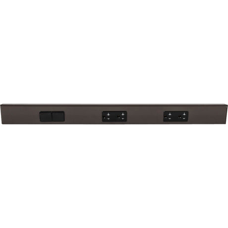 Task Lighting TRS24-3B-BZ-LS 24" TR Switch Series Angle Power Strip, Left Switches, Bronze Finish, Black Switches and Receptacles