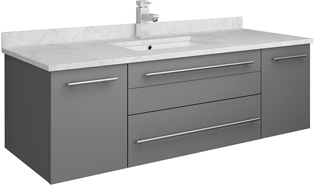 Fresca FCB6148GR-UNS-CWH-U Cabinet with Undermount Sink