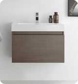 Fresca FCB8007GO Fresca Mezzo 30" Gray Oak Wall Hung Modern Bathroom Cabinet