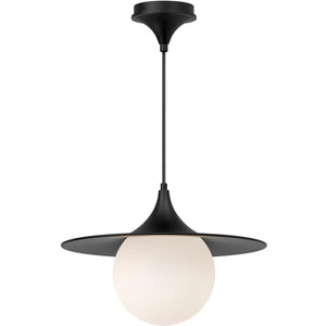 Alora PD525216MBOP FUJI 16" PD MATTE BLACK OPAL GLASS CORD 72 1X60W E26