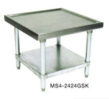John Boos MS4-3036GSK Stainless Steel Heavy Duty Machine Stand, Galvanized Legs and Undershelves, 36" Length x 30" Width