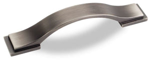 Jeffrey Alexander 80152-96BNBDL 96 mm Center-to-Center Brushed Pewter Strap Mirada Cabinet Pull