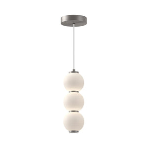 Alora PD530313AGOP BIJOU 7" PD AGED BRASS MATTE OPAL GLASS CORD 72 LED 3000K 90CRI 18W