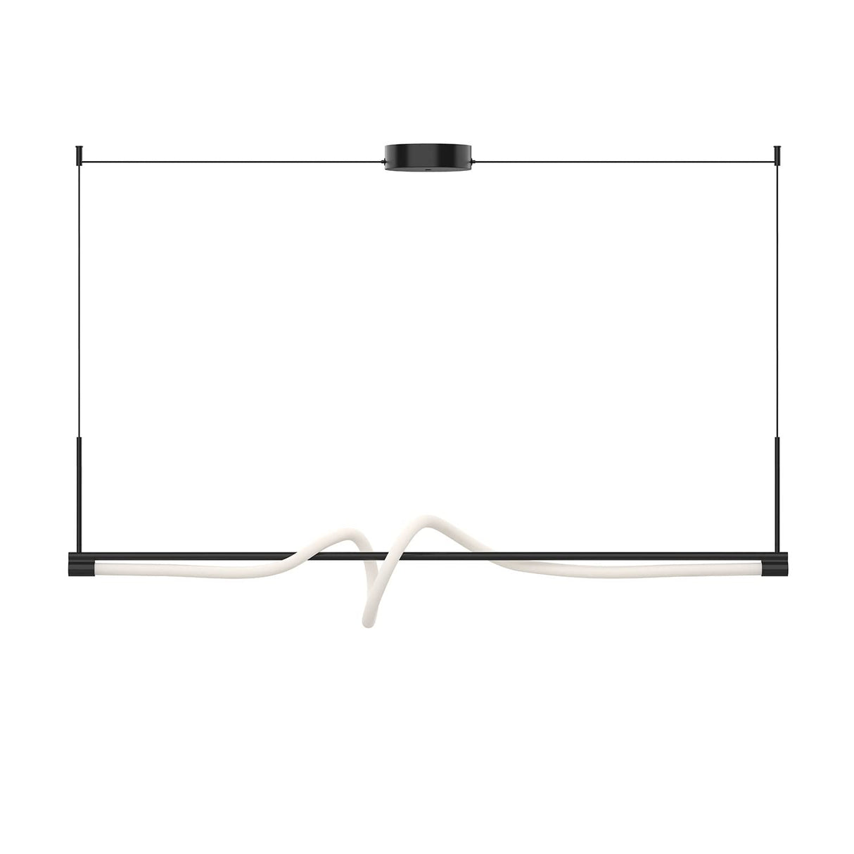 Kuzco LP95354-BK CURSIVE 54" LP Black 120V TRIAC/ELV LED 3000K 90CRI 27W