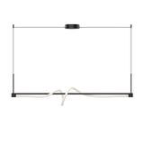 Kuzco LP95354-BK CURSIVE 54" LP Black 120V TRIAC/ELV LED 3000K 90CRI 27W