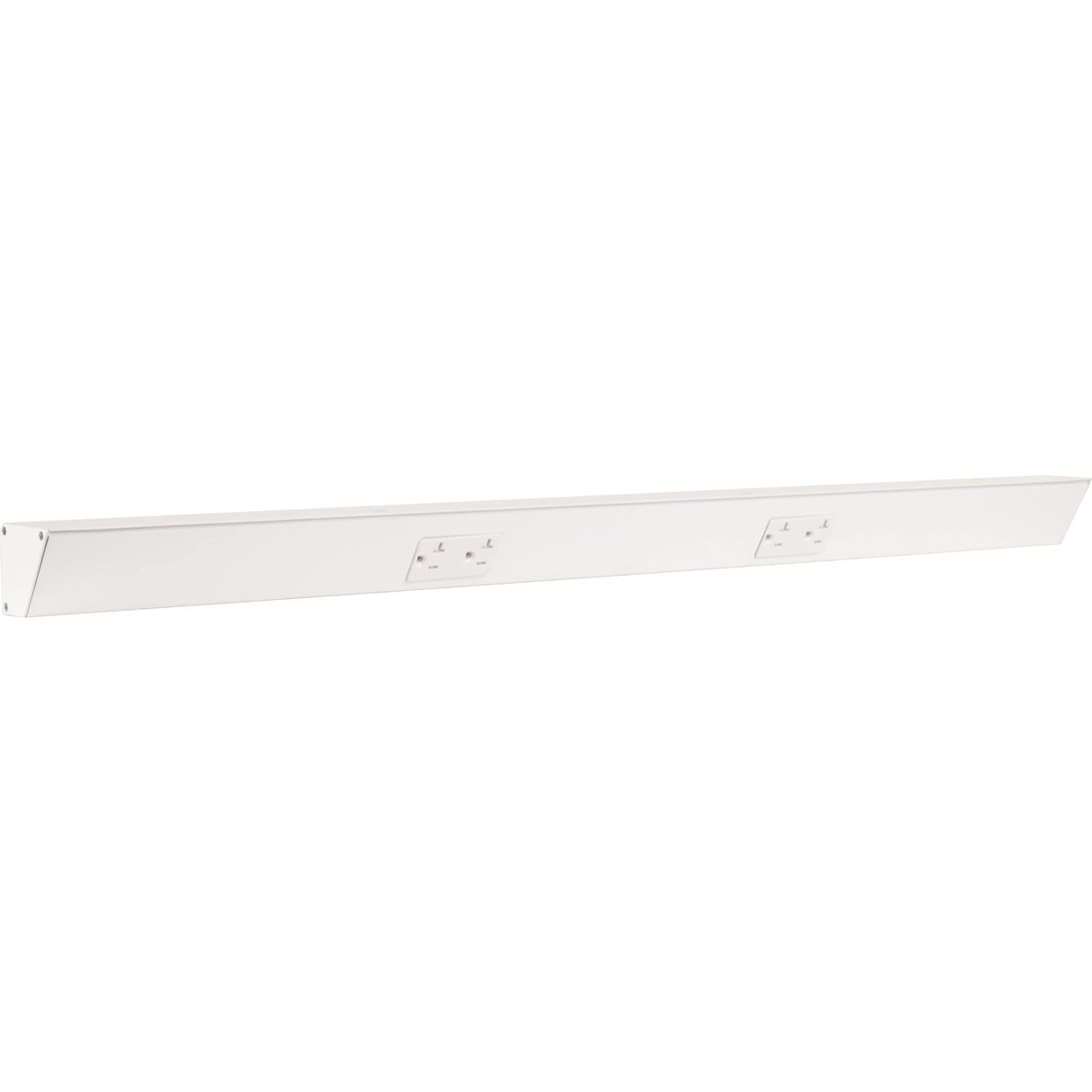 Task Lighting TR36-2WD-P-WT 36" TR Series Angle Power Strip, White Finish, White Receptacles