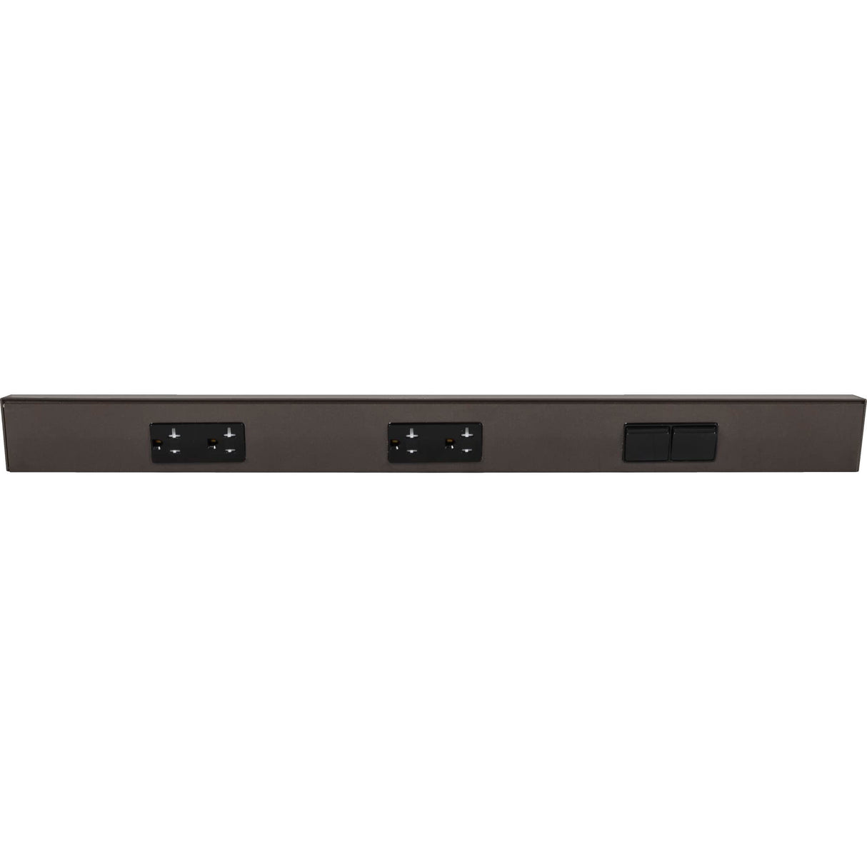 Task Lighting TRS24-3B-BZ-RS 24" TR Switch Series Angle Power Strip, Right Switches, Bronze Finish, Black Switches and Receptacles