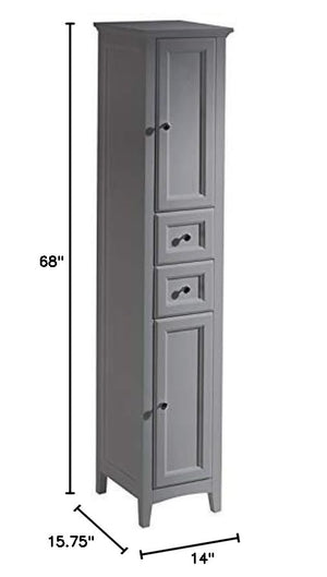 Fresca FST2060GR Fresca Oxford Gray Tall Bathroom Linen Cabinet
