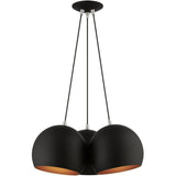 Piedmont 3 Light Black Globe Pendant (43393-04)