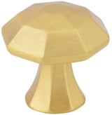 Jeffrey Alexander 678BG 1-1/4" Overall Length Brushed Gold Octagonal Wheeler Cabinet Knob