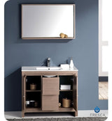 Fresca FCB8140GO Fresca Allier 40" Gray Oak Modern Bathroom Cabinet