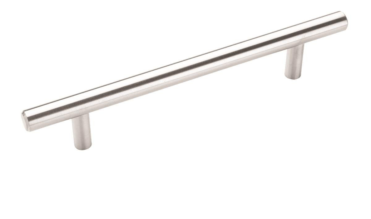 Amerock Cabinet Pull Sterling Nickel 5-1/16 inch (128 mm) Center to Center Bar Pulls 1 Pack Drawer Pull Drawer Handle Cabinet Hardware