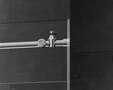 Elegant 66'' * 76'' Frameless Shower Door (Brushed Nickel)