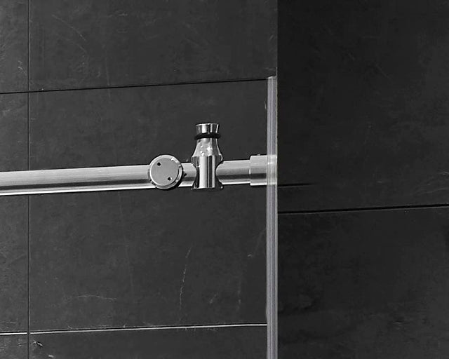 Elegant 66'' * 76'' Frameless Shower Door (Brushed Nickel)