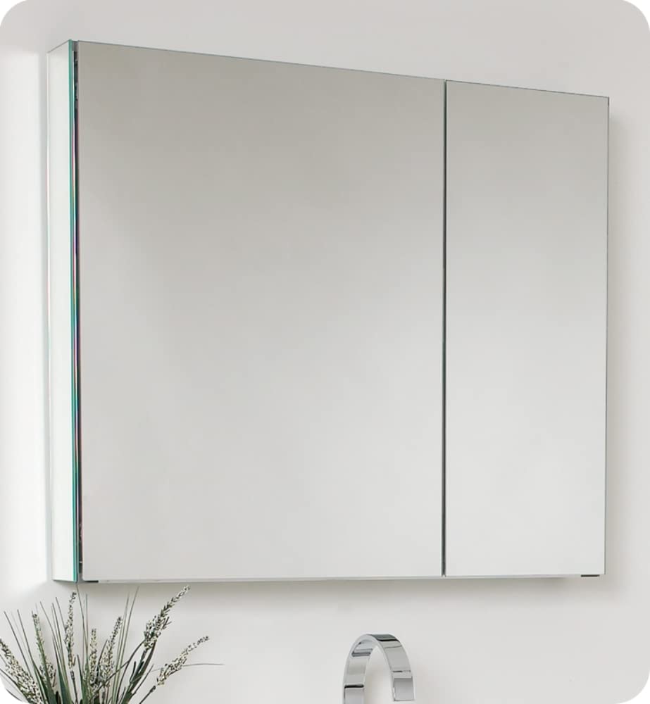 Fresca FVN8090BW Fresca Vista 36" Black Modern Bathroom Vanity w/ Medicine Cabinet