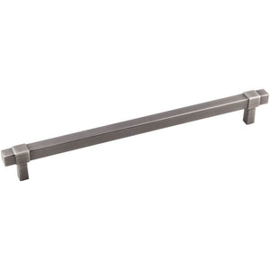 Jeffrey Alexander 293-224BNBDL 224 mm Center-to-Center Brushed Pewter Square Zane Cabinet Pull