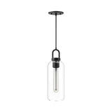 Alora PD401505MBCL SOJI 5" PD MATTE BLACK CLEAR GLASS CORD 72 1X60W E26